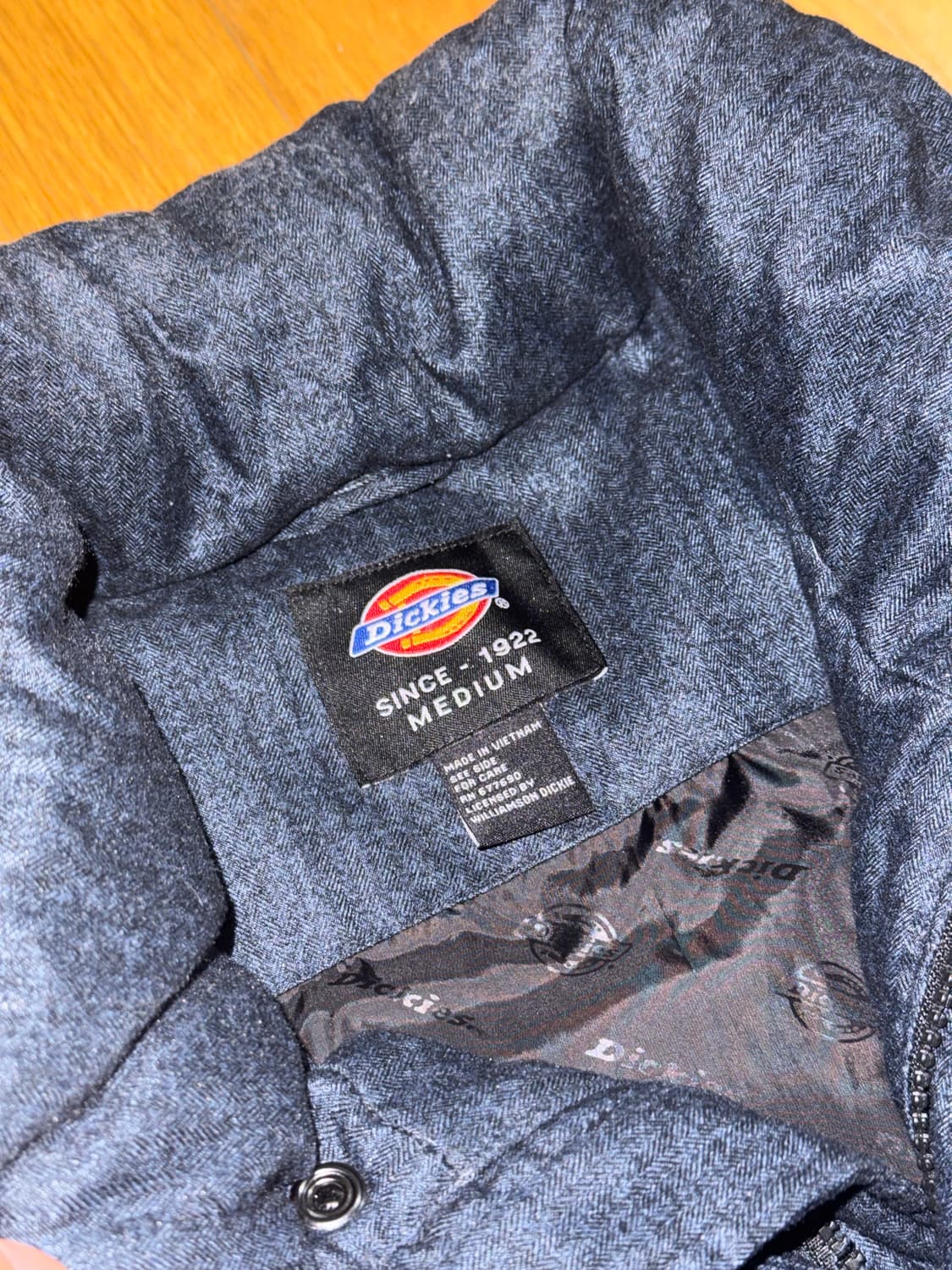 디키즈 폴리 퀼팅 패딩 자켓 네이비 M(95)  상품이미지3