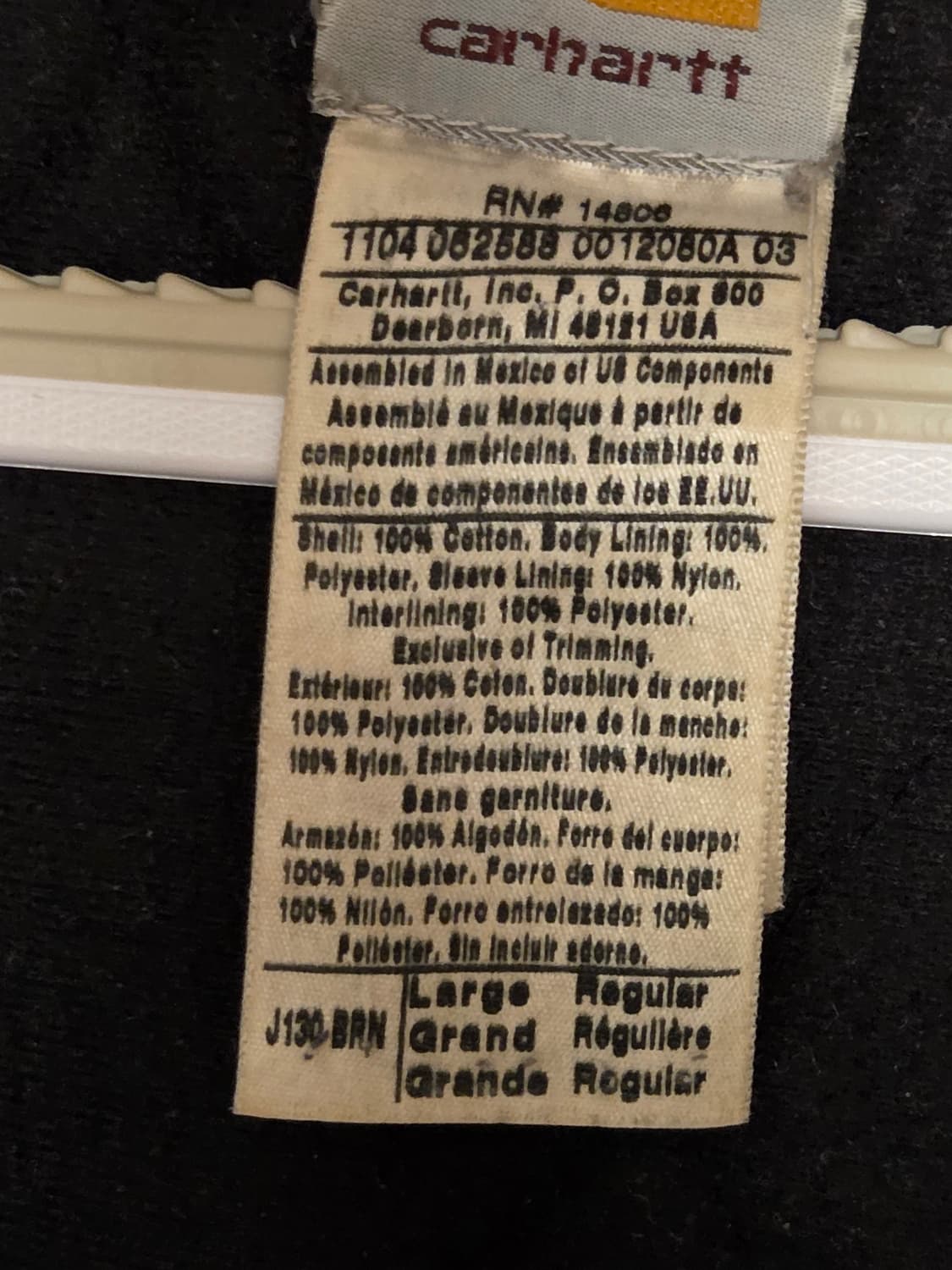 칼하트 J130 BRN L 상품이미지8