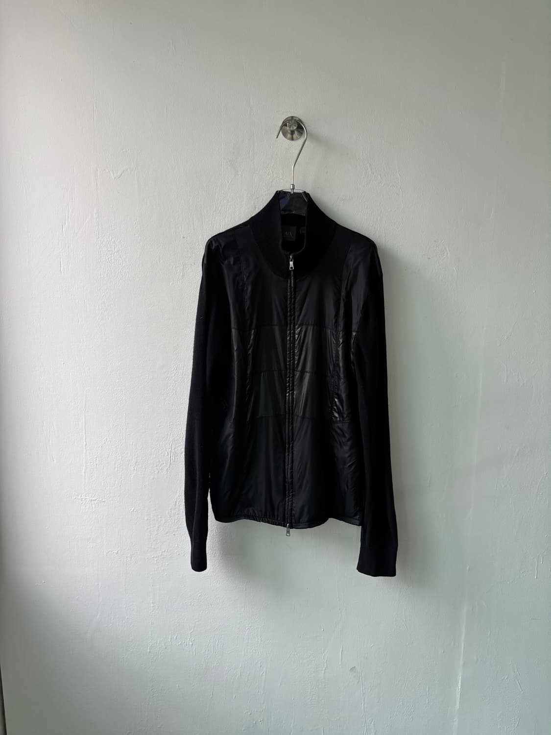 아르마니 익스체인지 나일론 하이브리드 니트 집업 상품이미지1