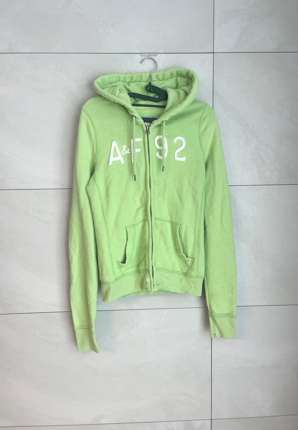 아베크롬비 A&F 스펠로고 후드집업 그린 [S]  상품이미지1