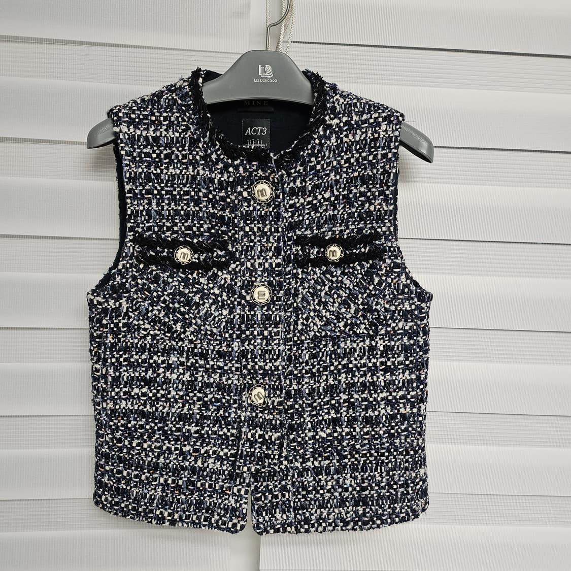 한섬 MINE 트위드 베스트 (Made in France)  M 상품이미지1