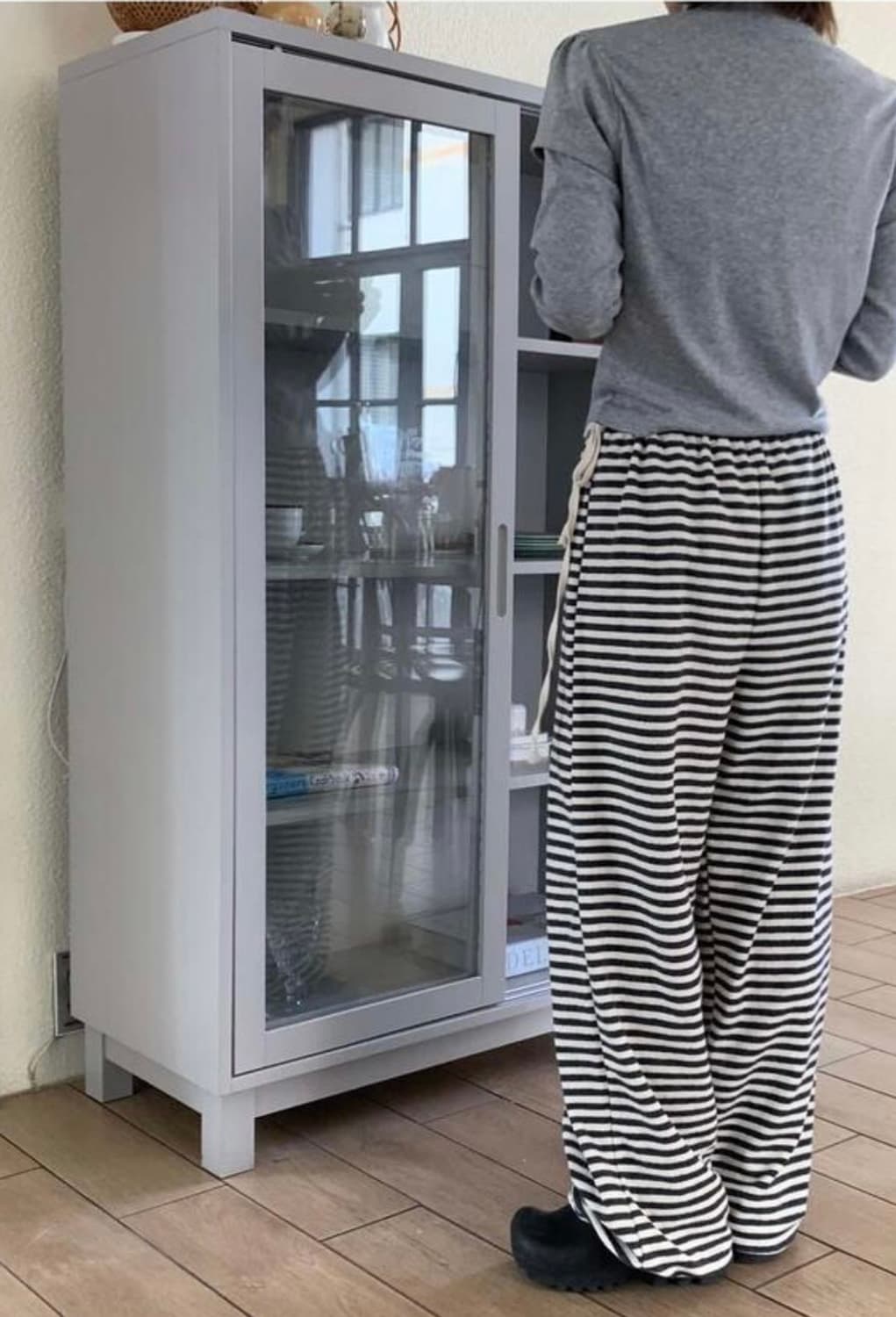 러브코드유 사이드 스트링 스트라이프 팬츠 상품이미지1