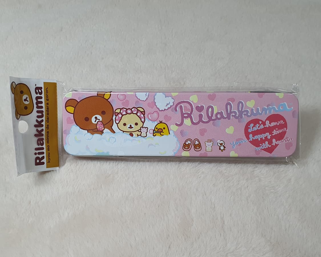 미개봉 고전 리락쿠마 코리락쿠마 필통 틴 철제 케이스 파우치 산엑스 다꾸 상품이미지2