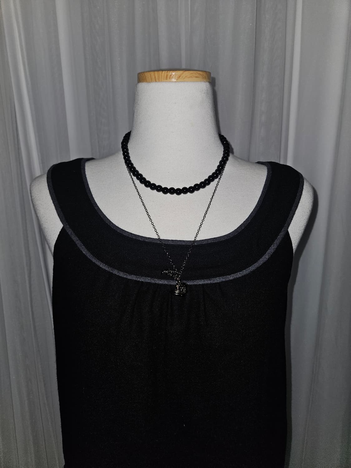 entertainer 공겜여주 라운드 홀터넥 코튼 원피스 상품이미지3