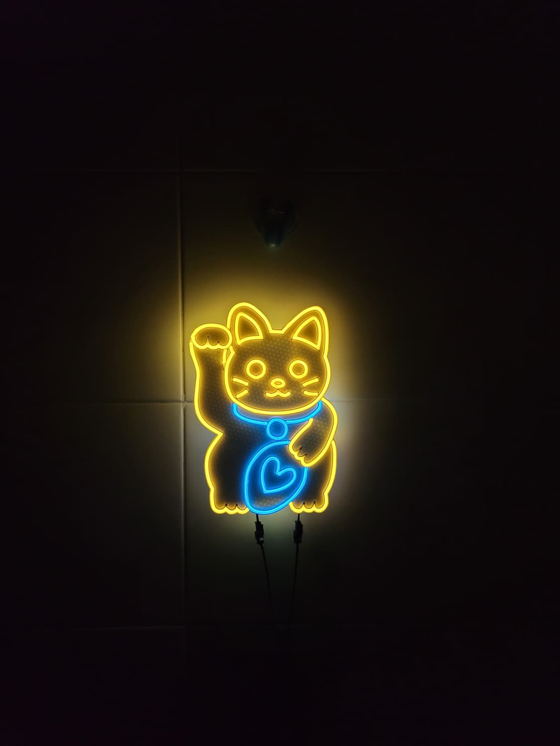 네온사인 마네키네코 행운 고양이 led 램프 조명 무드등 상품이미지4