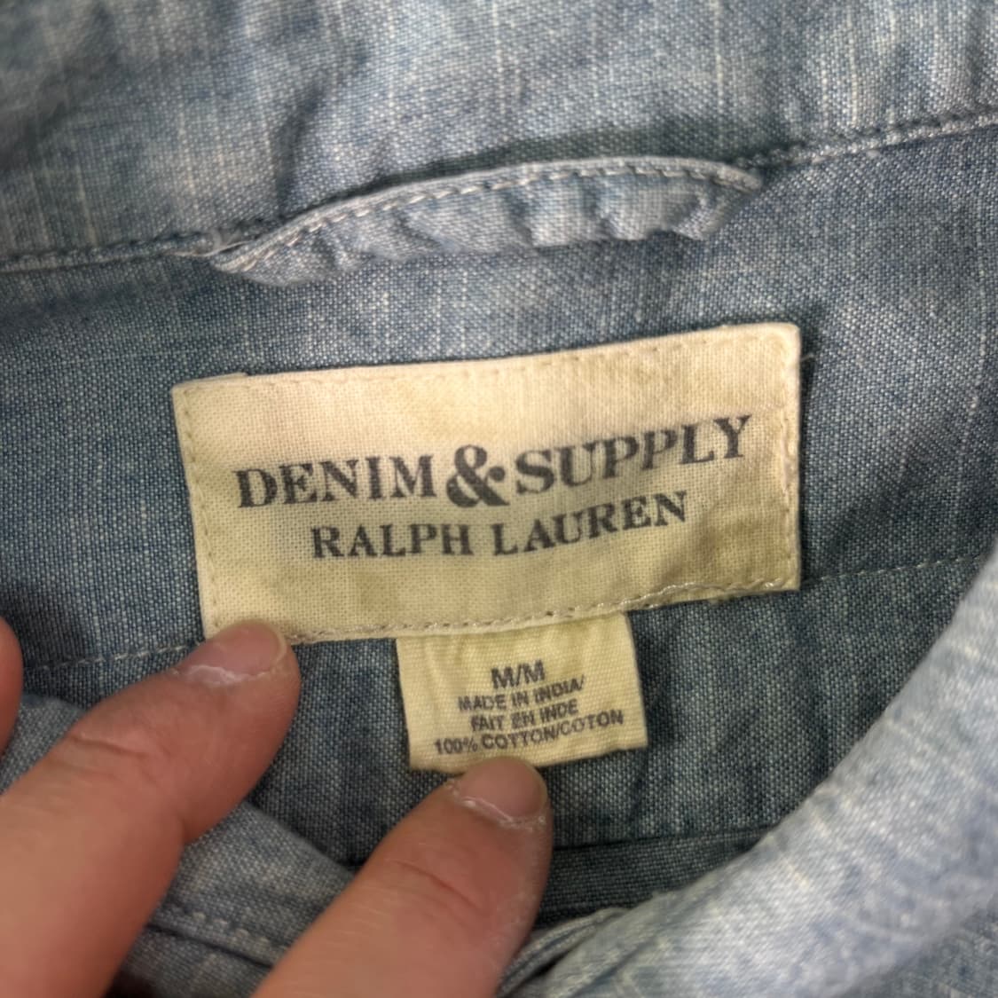 100 폴로랄프로렌 데님앤서플라이 샴브레이 데님 셔츠 상품이미지4