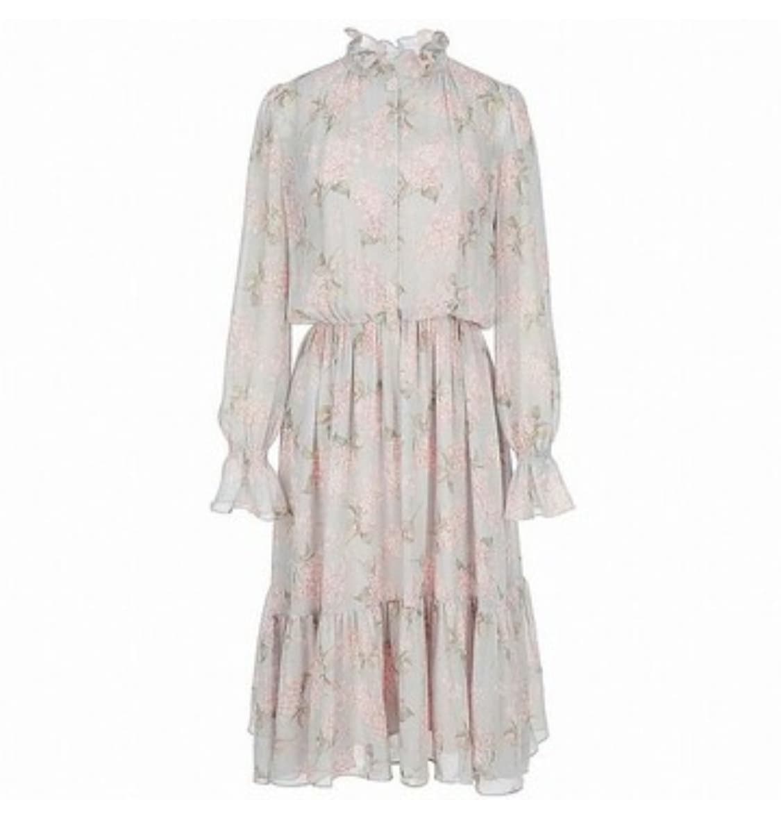 아떼바네사브루노 블루 플라워 실크 긴팔원피스_호칭36 상품이미지3