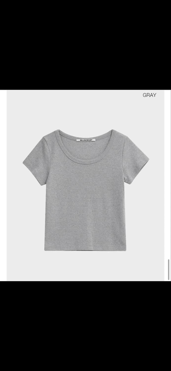 블랙업 스탠다드 유넥 반팔티 그레이s 상품이미지1