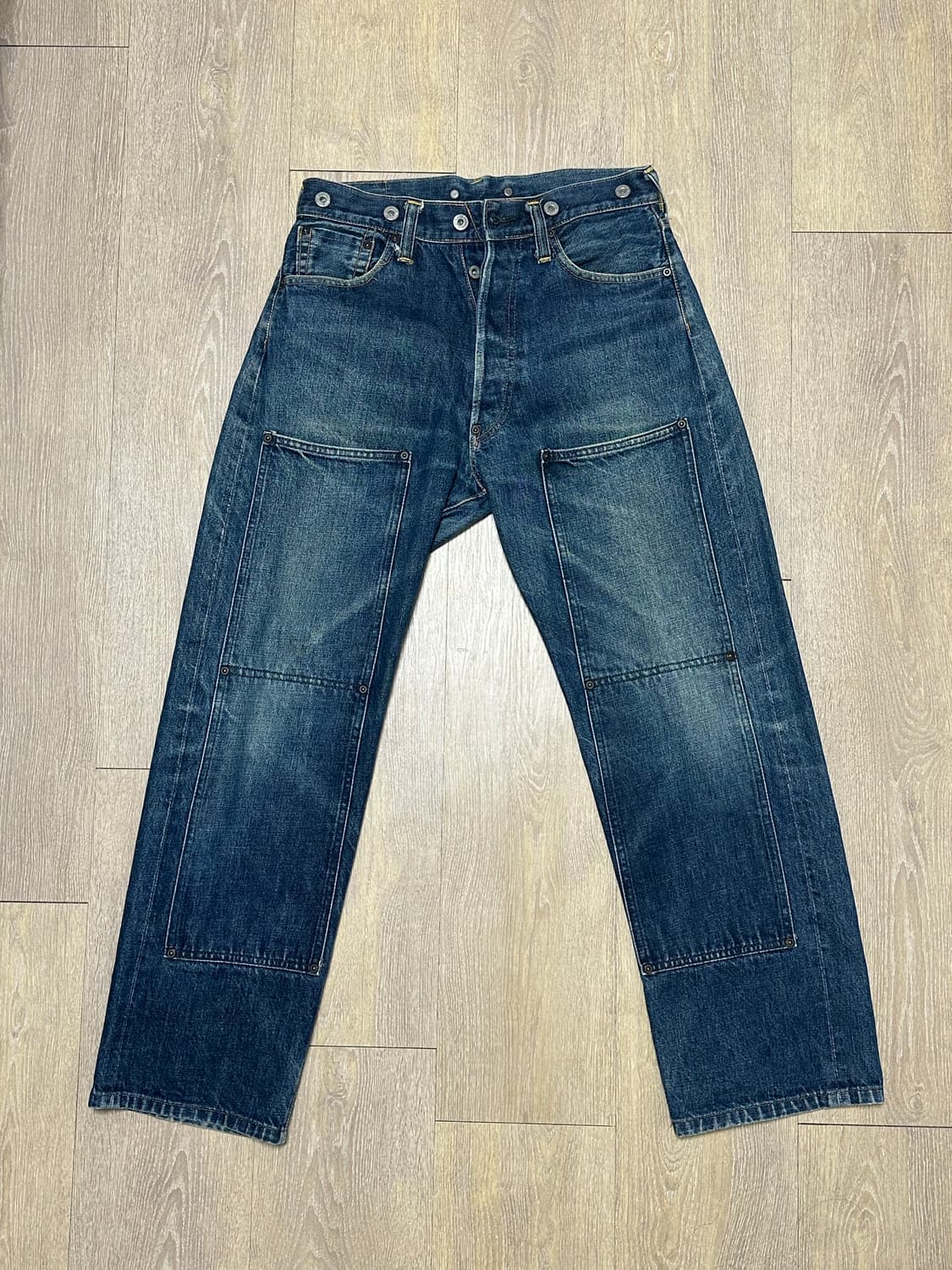 90s EVIS JEANS 더블니 셀비지 데님 상품이미지1