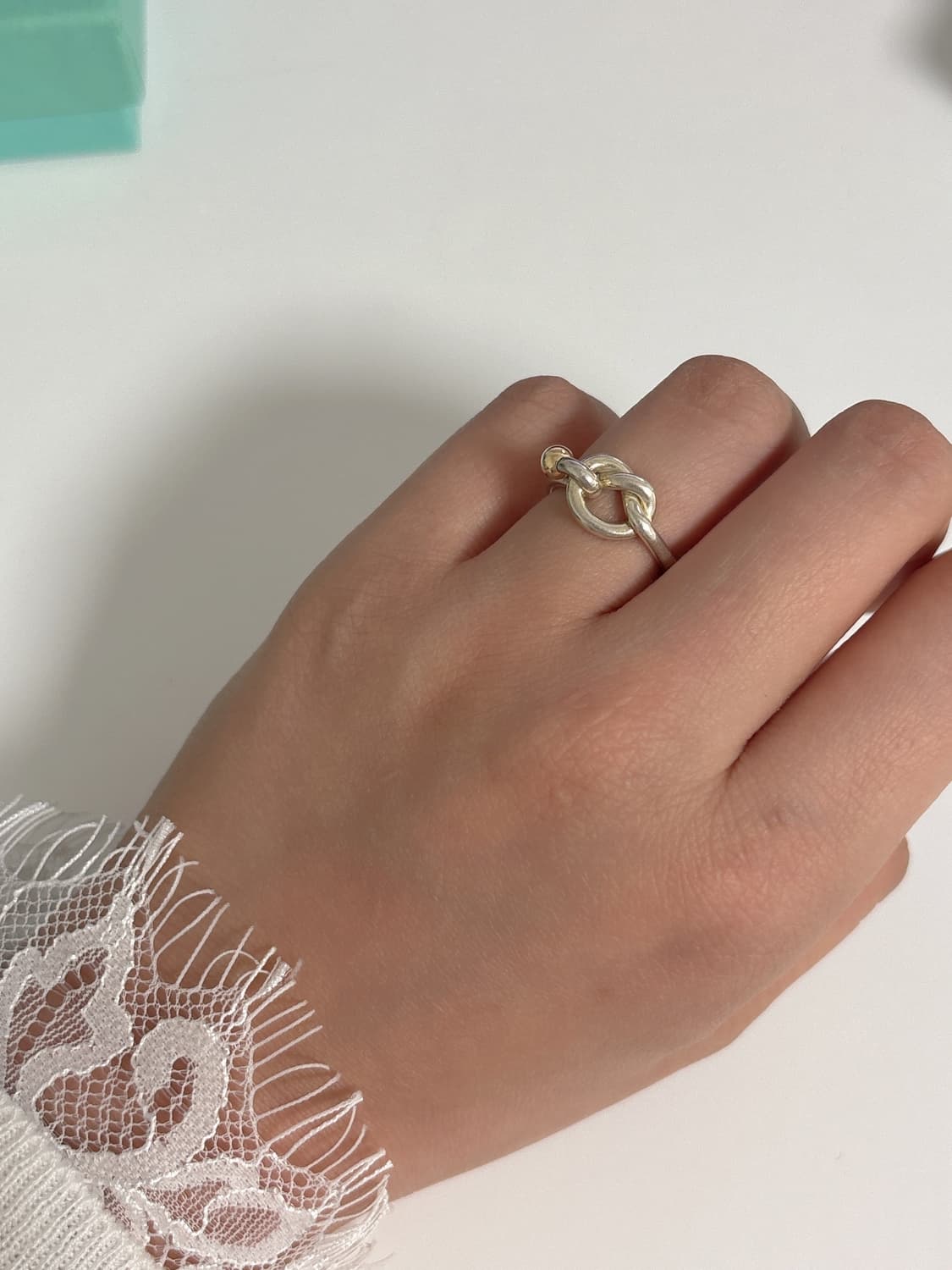 티파니앤코 러브 노트 실버 골드 반지 상품이미지2