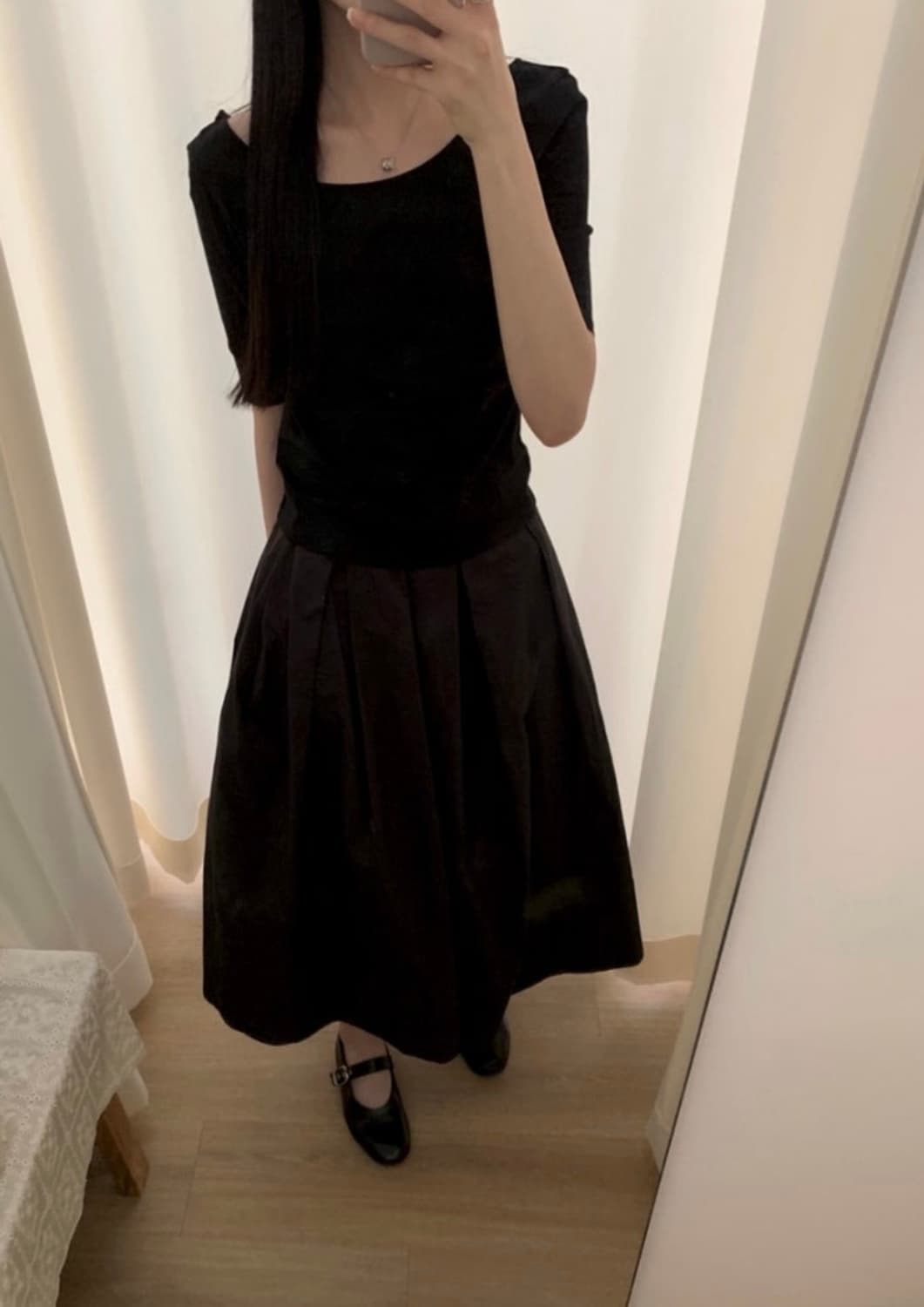 르에 lea 플레인 백 스쿱 티셔츠 상품이미지3