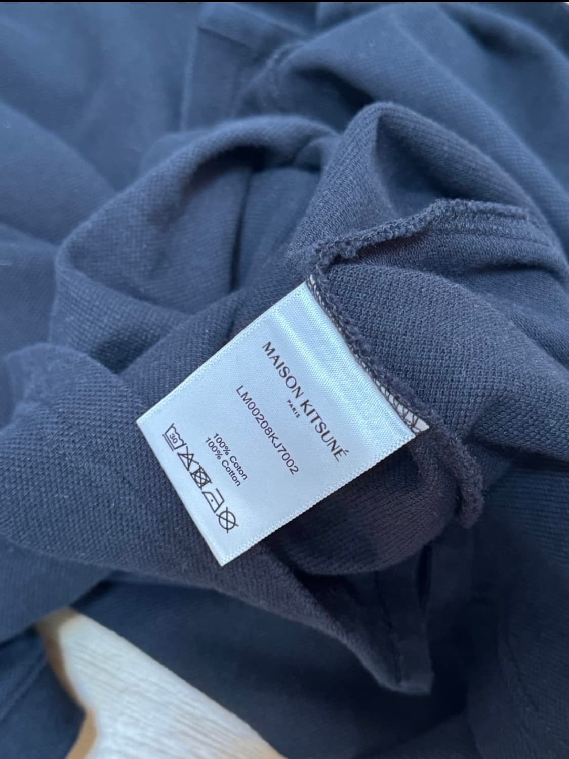 메종 키츠네 폭스 헤드 패치 폴로 반팔 L사이즈 상품이미지4