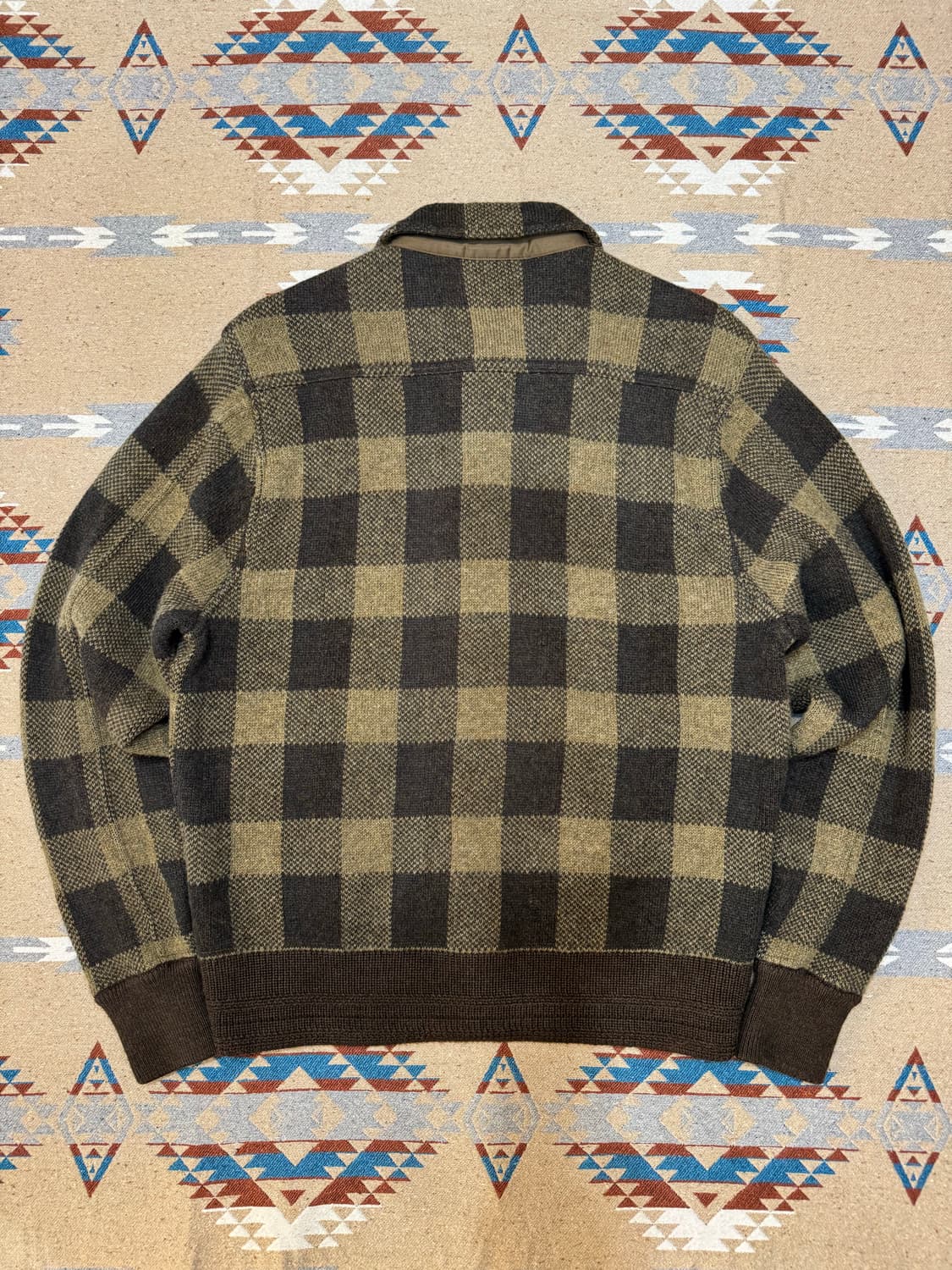 [L] RRL 더블알엘 버팔로 체크 울 자켓 브라운 상품이미지6