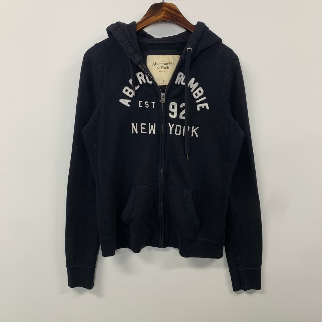 아베크롬비 y2k 와투케 네이비 딱붙 후드집업 상품이미지2