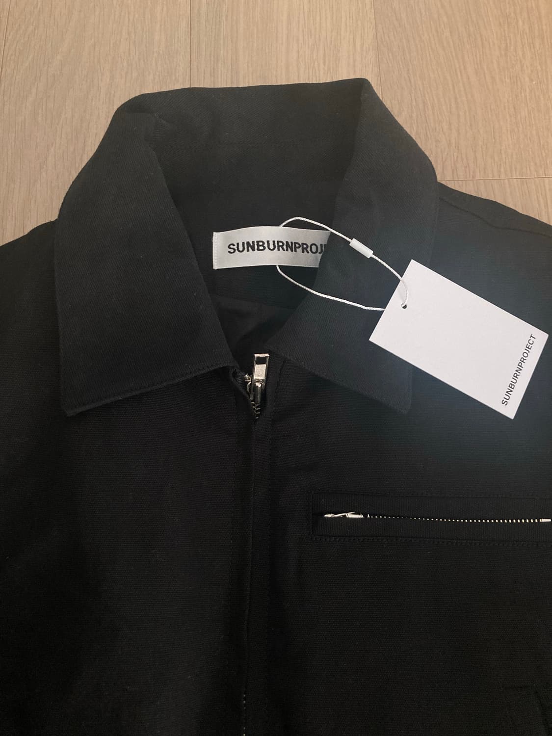 썬번프로젝트 블랙 코튼 크롭 자켓 상품이미지6