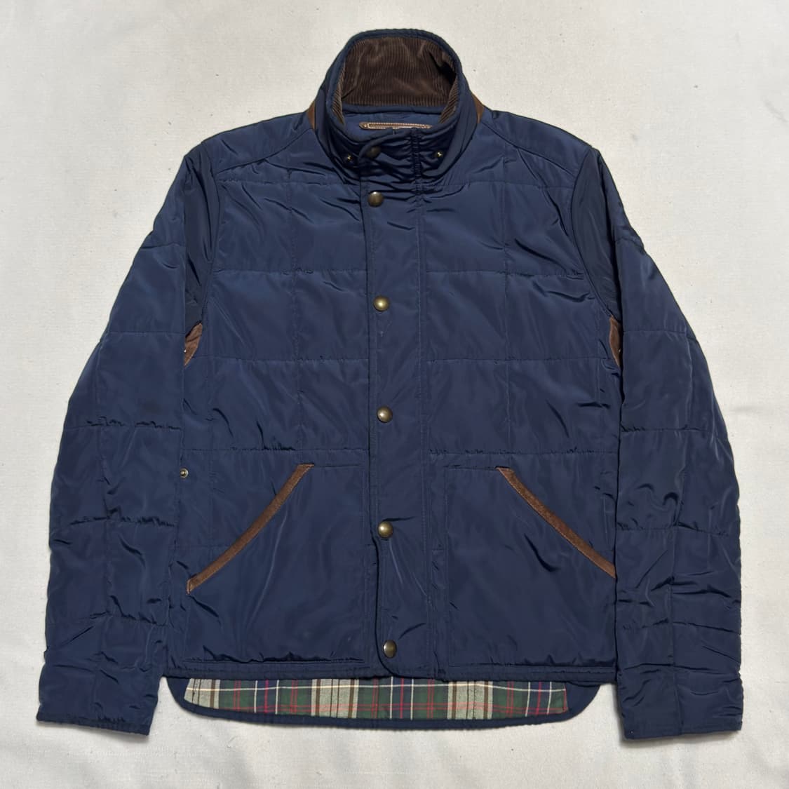 M 폴로랄프로렌 여성용 가죽 패치 네이비 퀼팅 자켓 상품이미지2