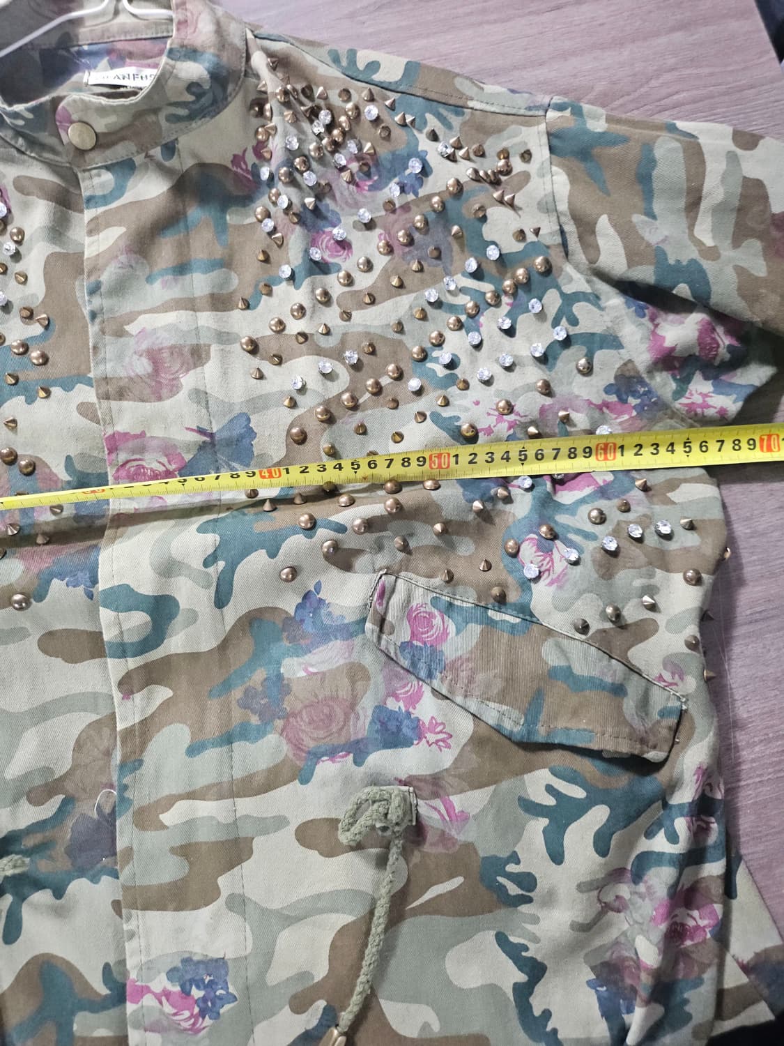 YIFANFUSHI 카모 스터드 야상 자켓 free 상품이미지5