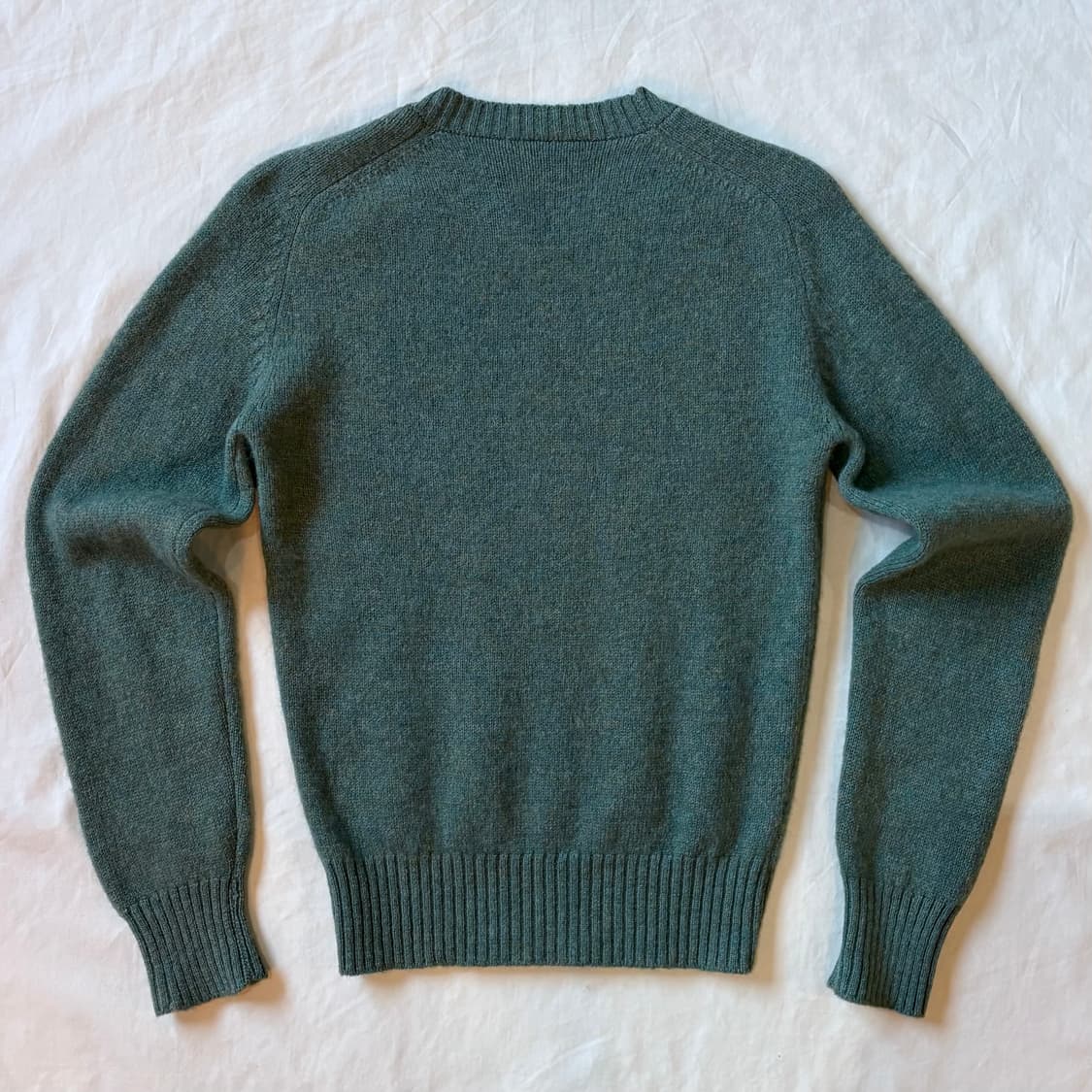 [M] 80s Saxony 셰틀랜드 퓨어 뉴 울 라운드 넥 니트 상품이미지6