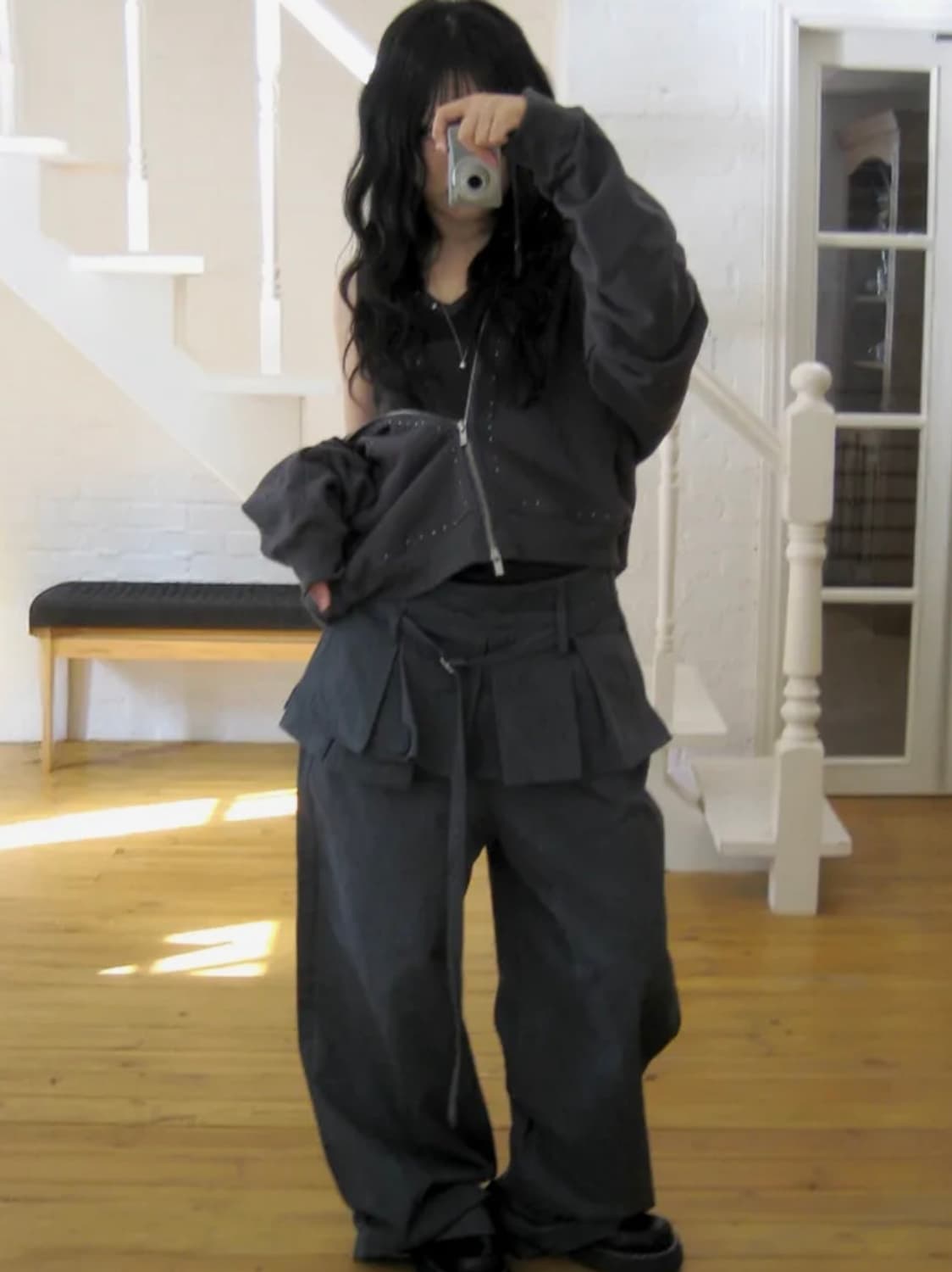 플레이스 스튜디오 x 아네딘 플리츠 스커트 레이어드 와이드 팬츠(새상품) 상품이미지1