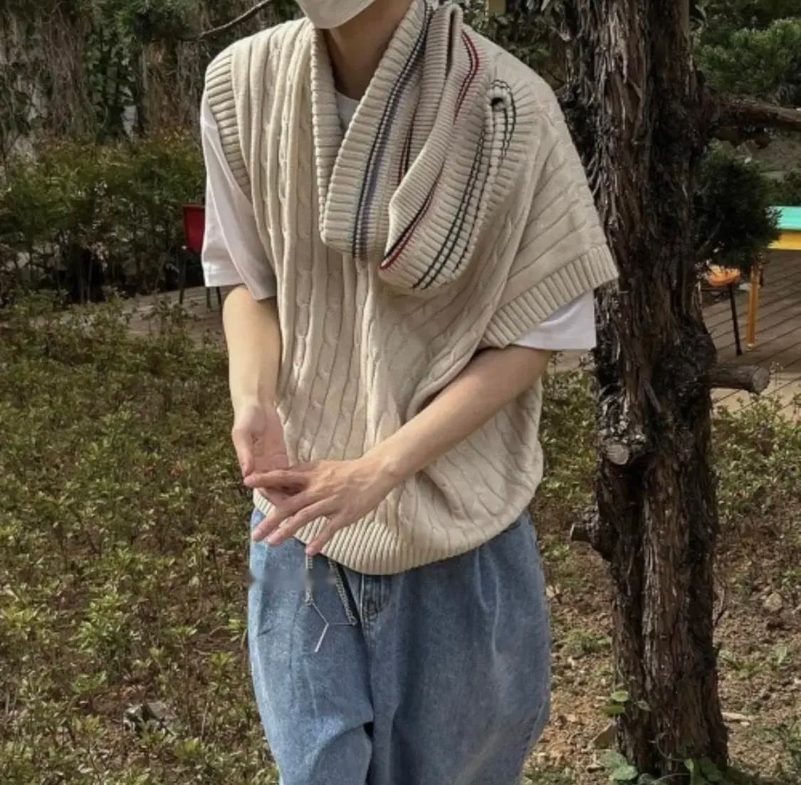 와이프로젝트 쓰리넥 니트 베스트 상품이미지1