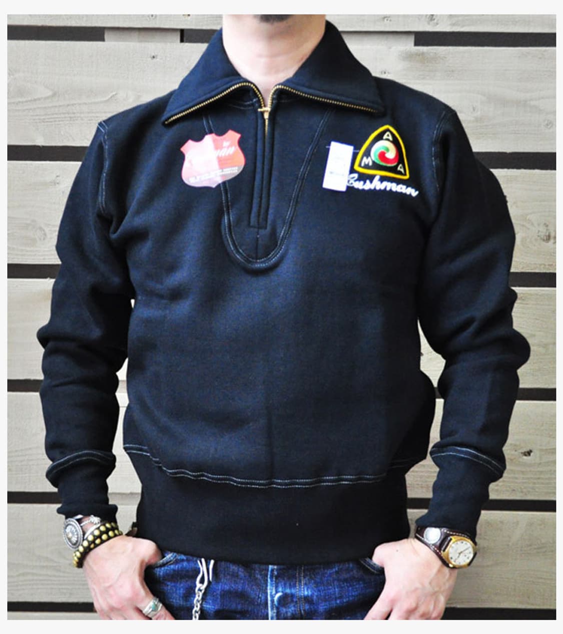 CUSHMAN - MOTORCYCLE HALF ZIP SWEAT 상품이미지3