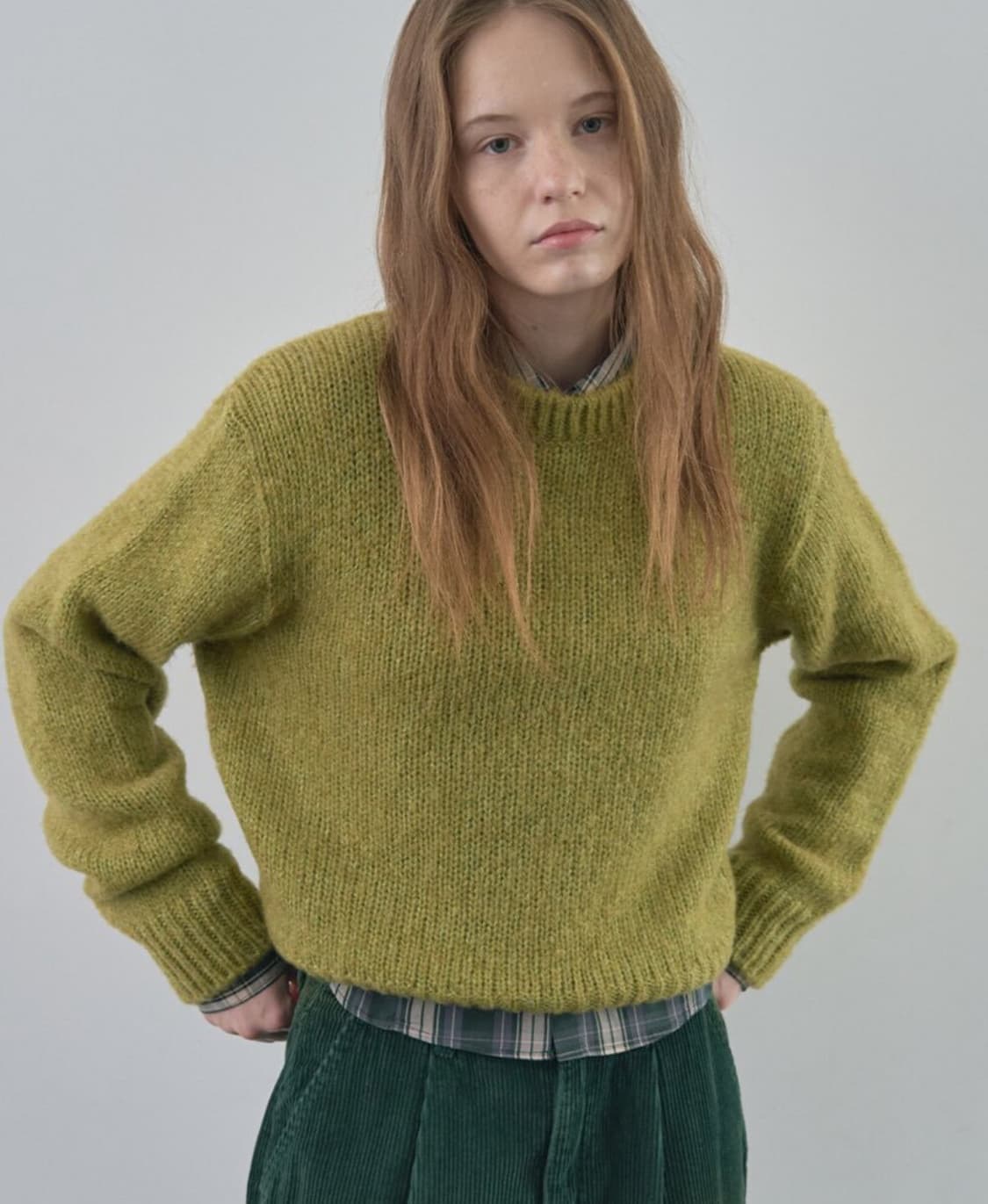 [vnmt] 바니쉬먼트 체크셔츠 그린 / 크롭셔츠 상품이미지4