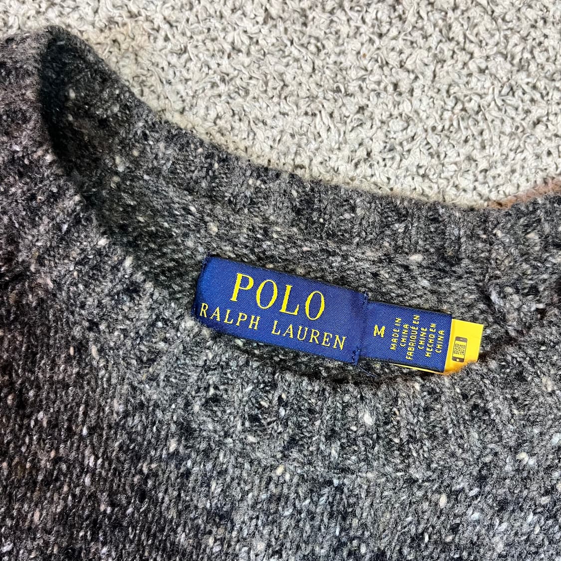 폴로 랄프로렌 QR 울 블렌드 새들 니트 상품이미지3