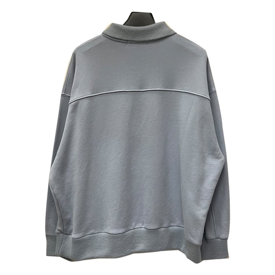 Fallett 팔렛 아이리스 블루 오버핏 니트 카라 맨투맨 XL 상품이미지2