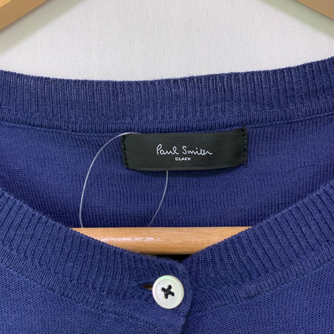 폴스미스 블랙 네이비 배색 니트 가디건 여성 빈티지 상품이미지4