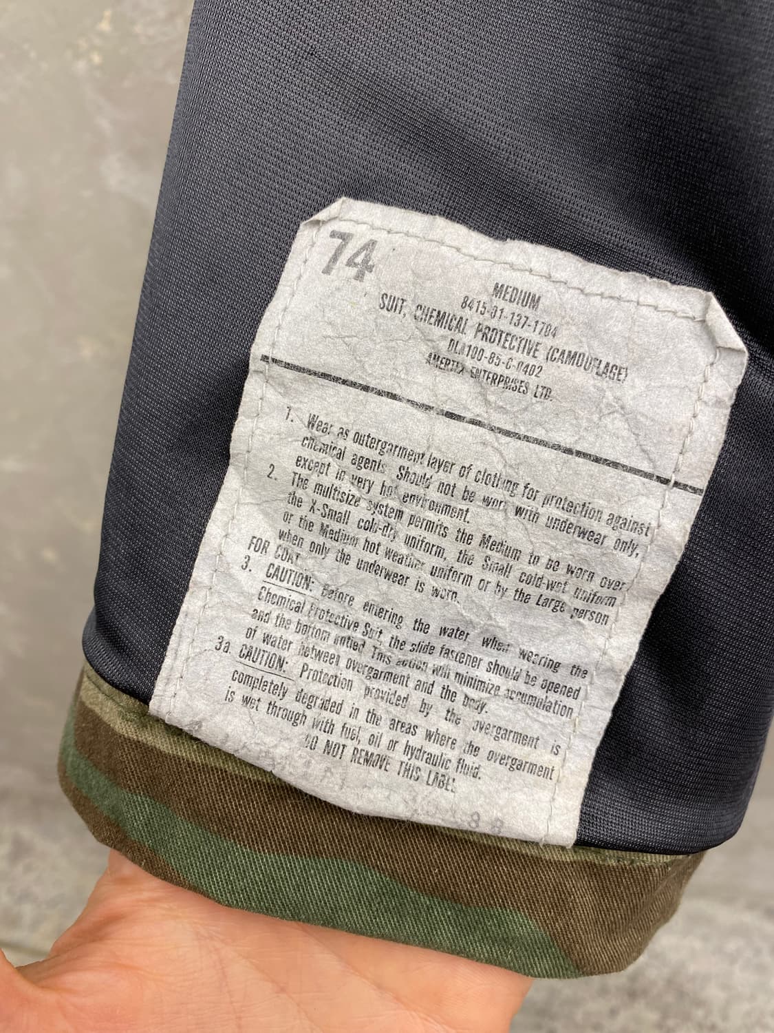 [US M] 80s U.S.ARMY 미군 케미컬 프로텍티브 우드랜드 자켓 상품이미지9