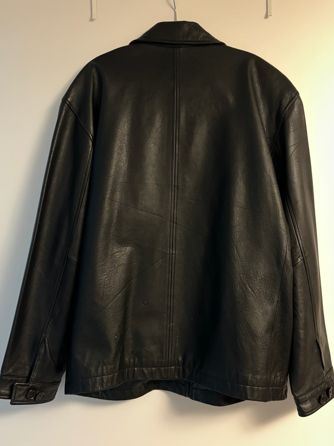 오버핏 가죽자켓 상품이미지2