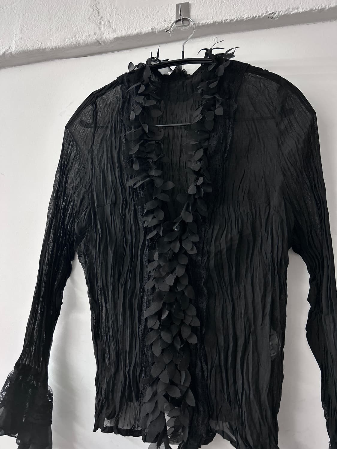 Frill Pleats See-through Cardigan 상품이미지6