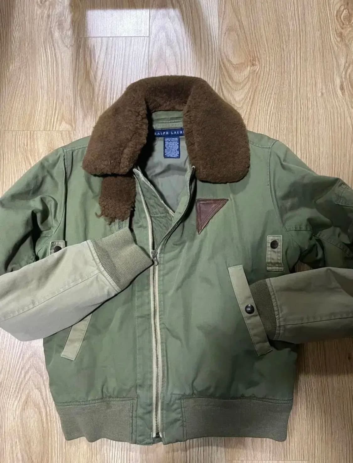 폴로 랄프로렌 양털 넥 카라 탱커 자켓 S 상품이미지1