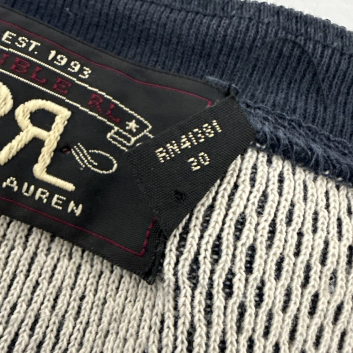 RRL 더블알엘 인디고 자카드 니트 헨리넥 롱슬리브 티셔츠 상품이미지5