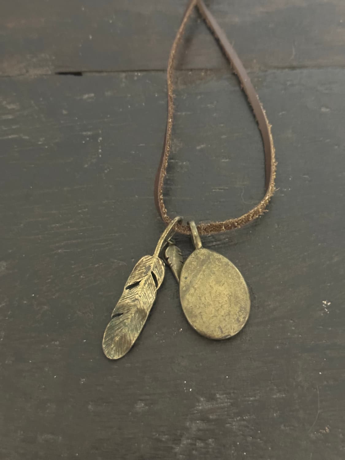 Turquoise Feather Necklace 상품이미지2