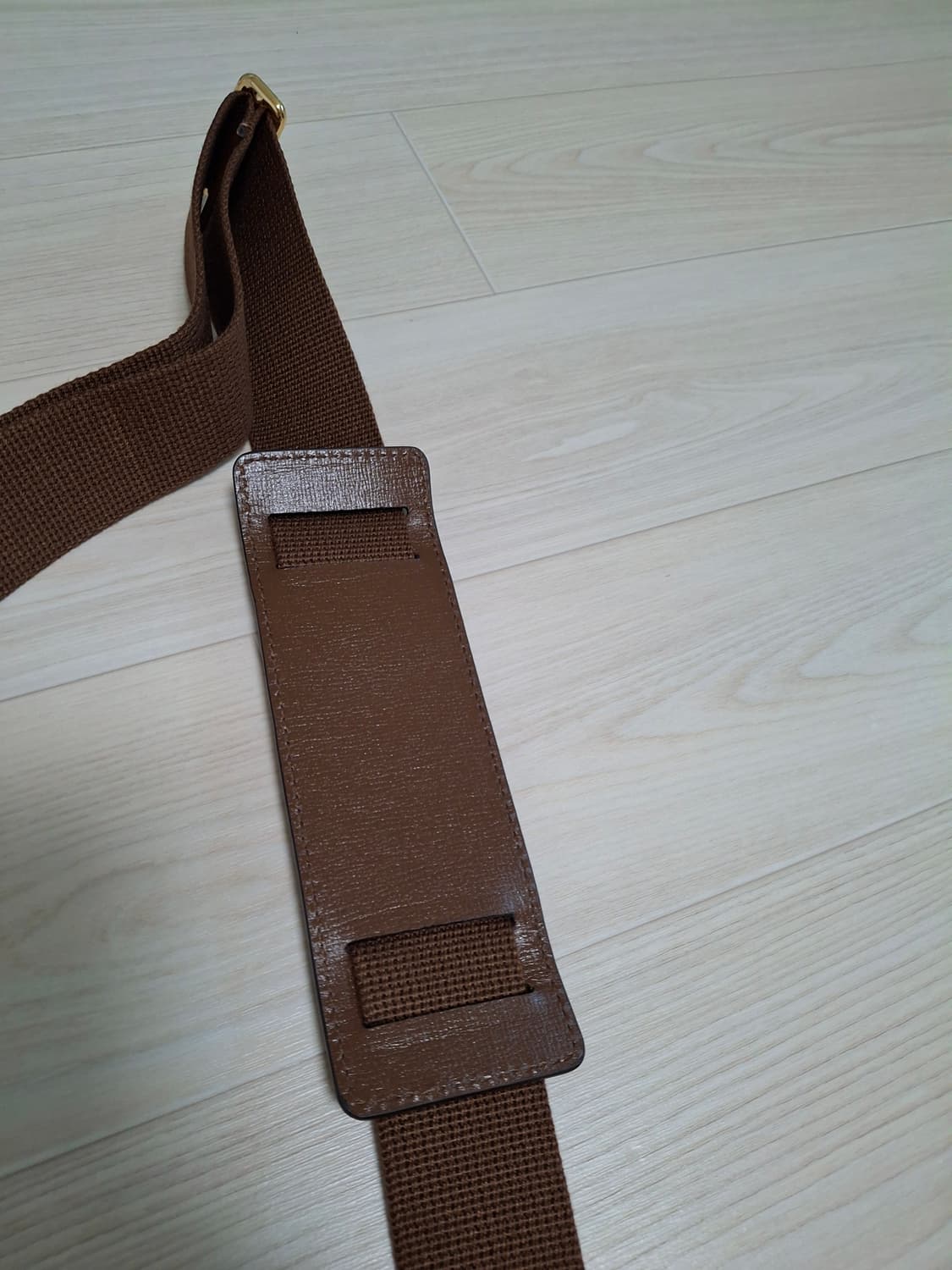 (정품) 구찌 숄더백 레더 캔버스 조합 스트랩 브라운 상품이미지8