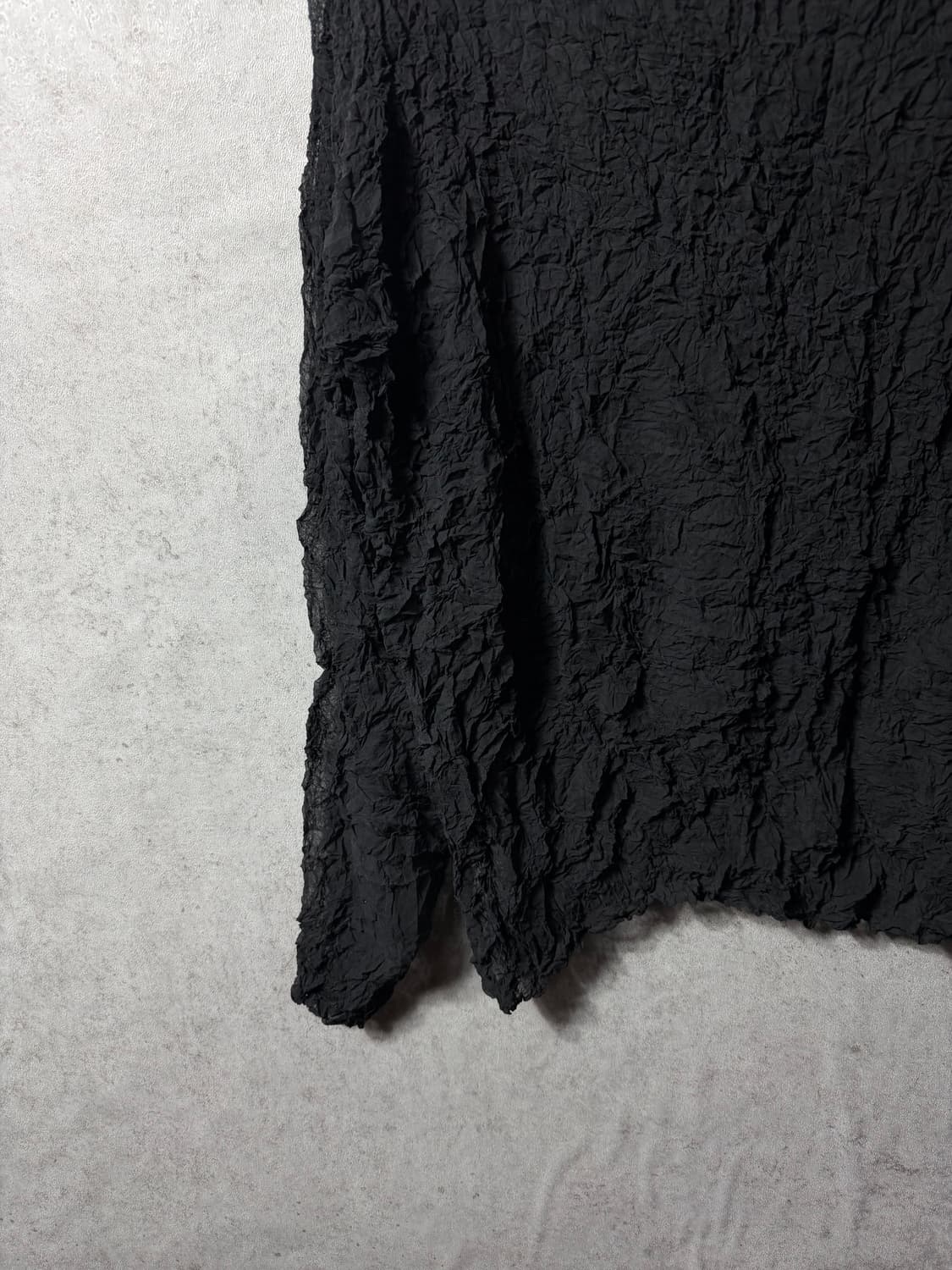 90‘S 이세이미야케 퍼머넌트 주름가공 목티 상품이미지3