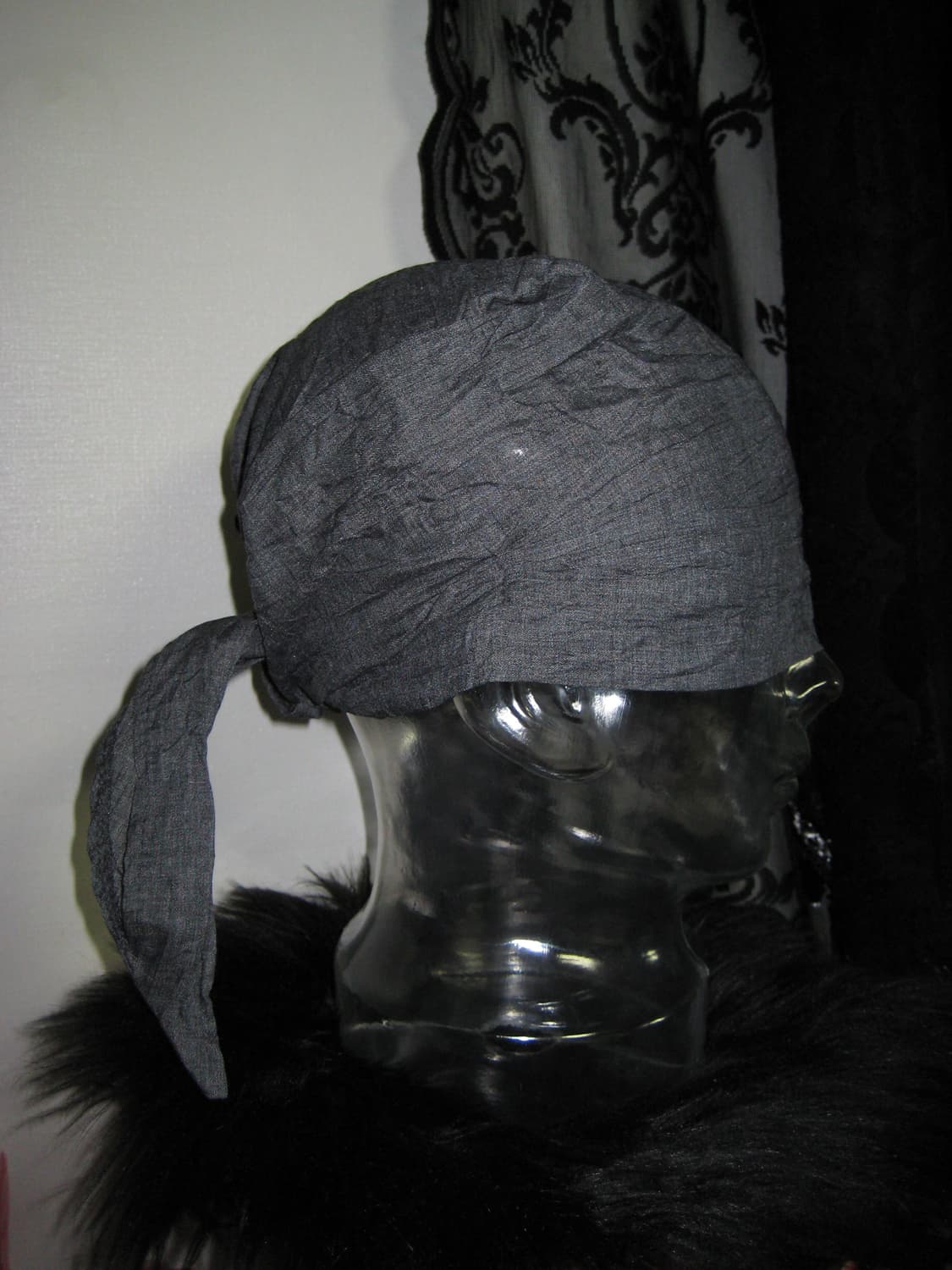 링클 스트랩 뒷밴딩 듀렉 헤어두건 상품이미지2