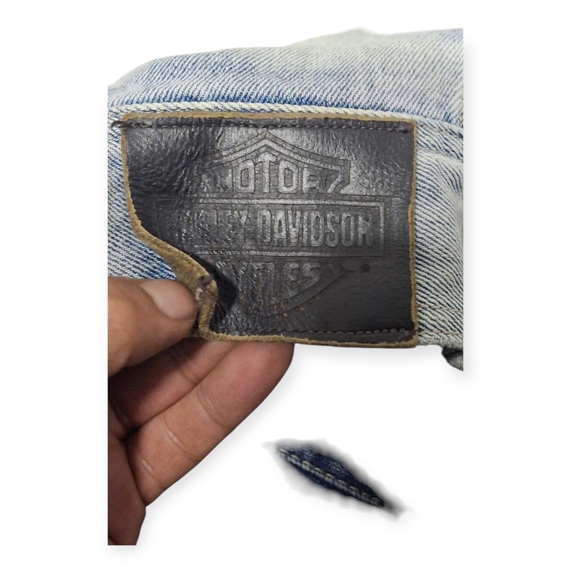 L)할리데이비슨 모터사이클 데님 조끼 청조끼 빅로고 자수패치 상품이미지7