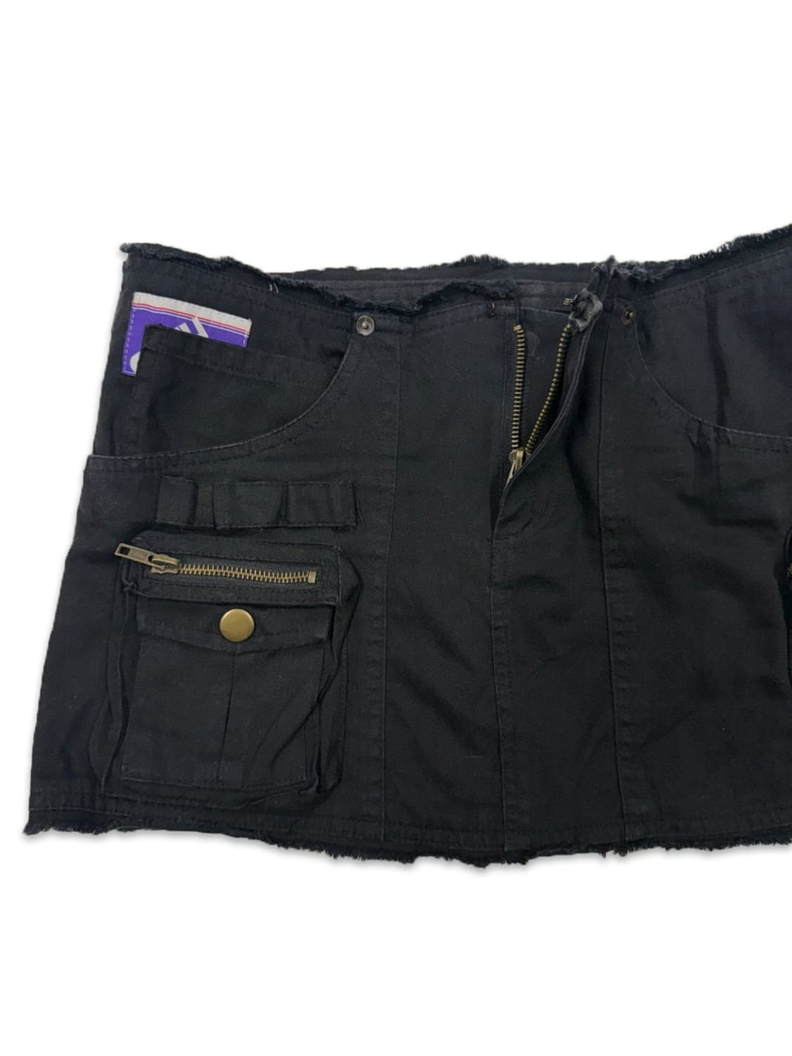 빈티지 GILFY 블랙 펑크 디테일 로우라이즈 미니 스커트 상품이미지3