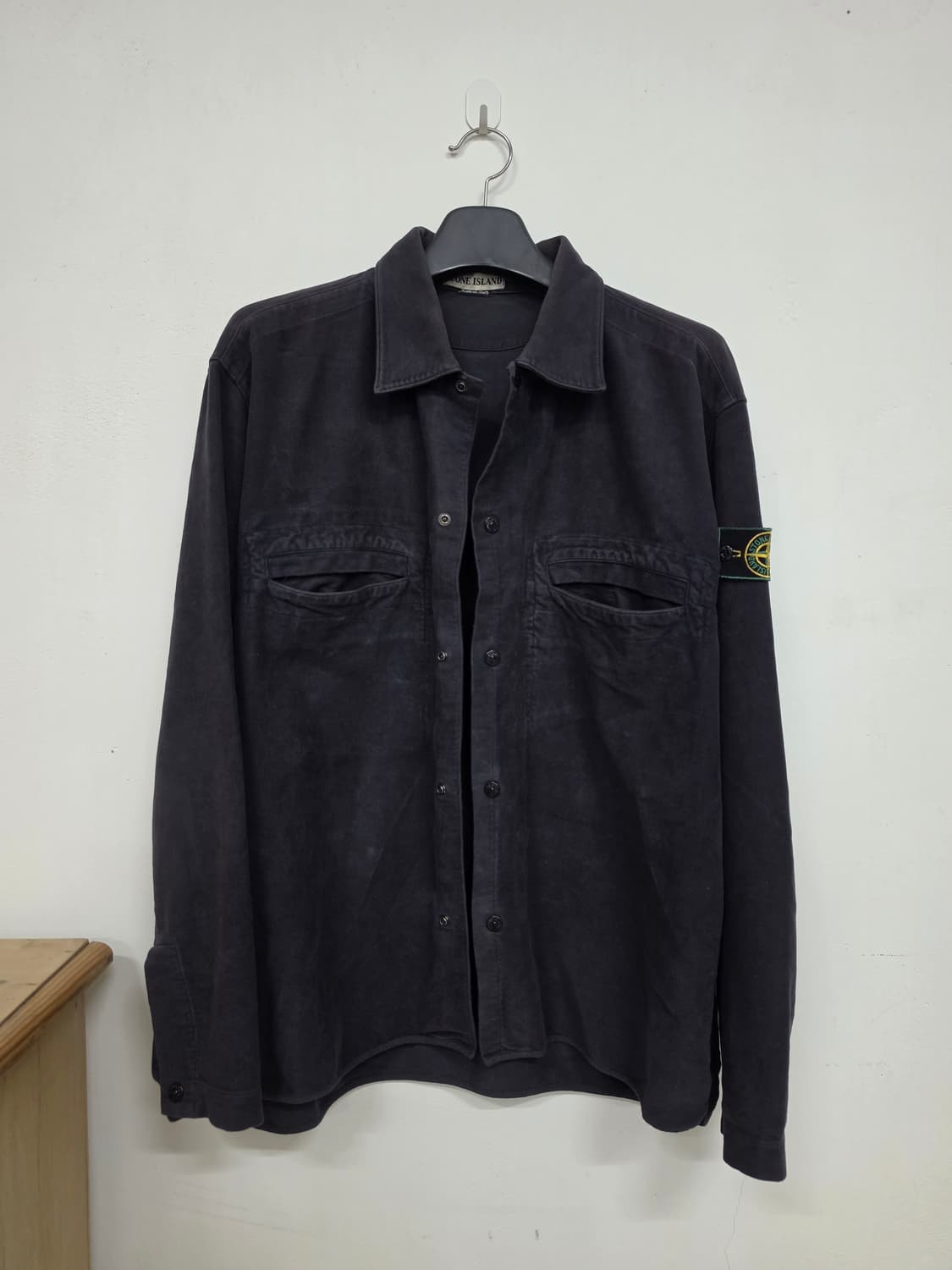 97AW 스톤 아일랜드 그린 엣지 몰스킨 스냅 버튼 재킷 상품이미지5