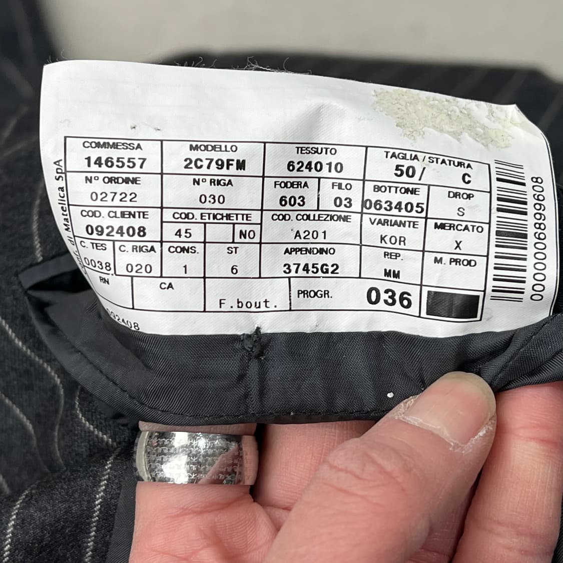 아르마니꼴레지오니 스트라이프 셋업 s09101 상품이미지10