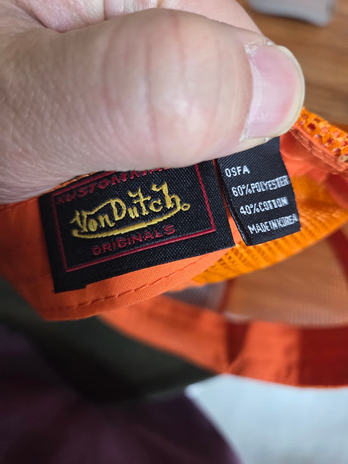 본더치 빈티지 카키오렌지 메쉬 트러커 모자 프리  상품이미지6