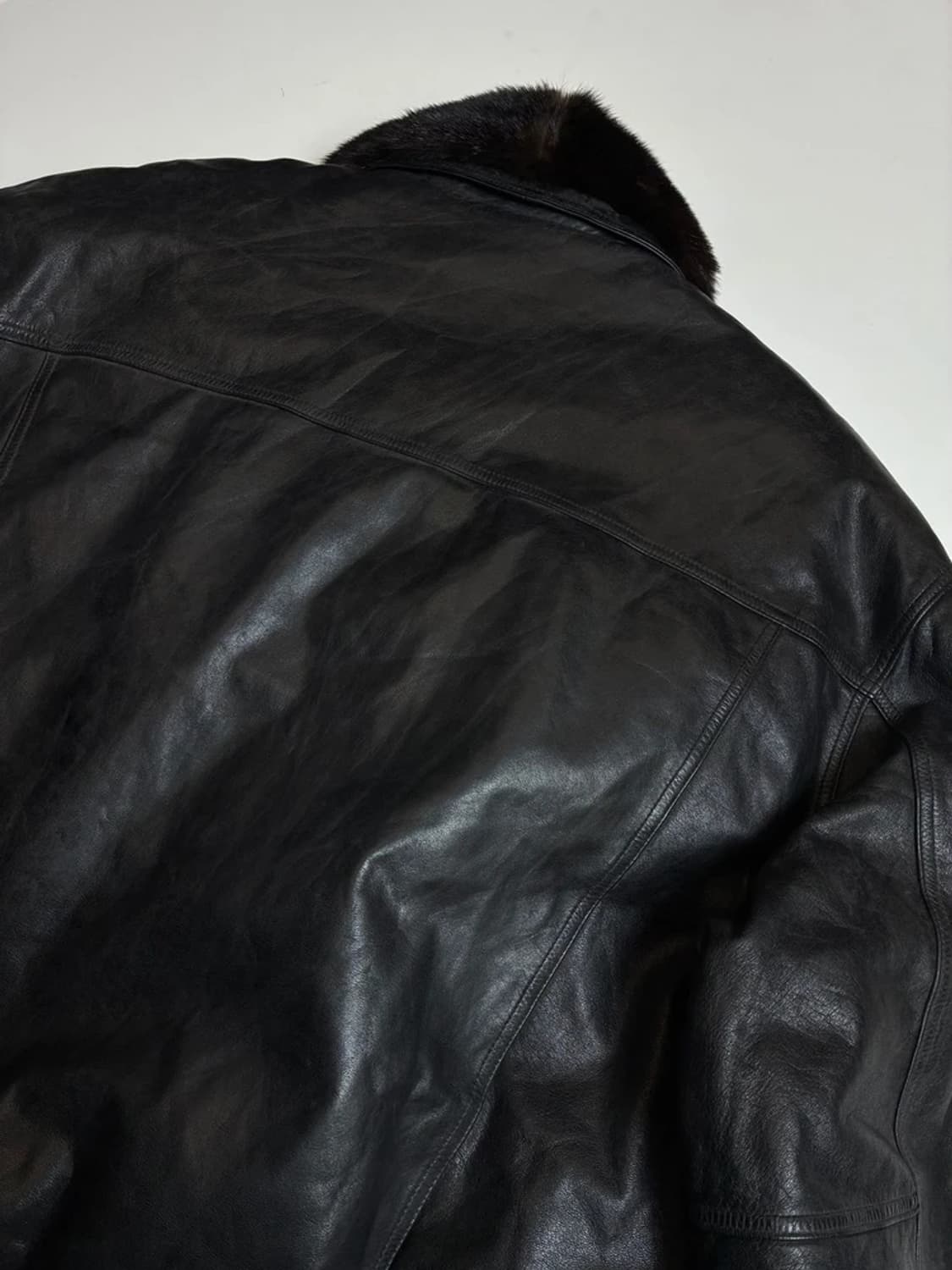 Selected 90's 봄버 가죽 항공 자켓 PN8472 상품이미지6