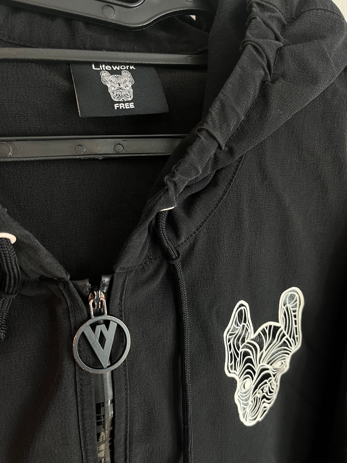 라이프워크 반팔 후드 아노락 바람막이 블랙 [FREE] 상품이미지5