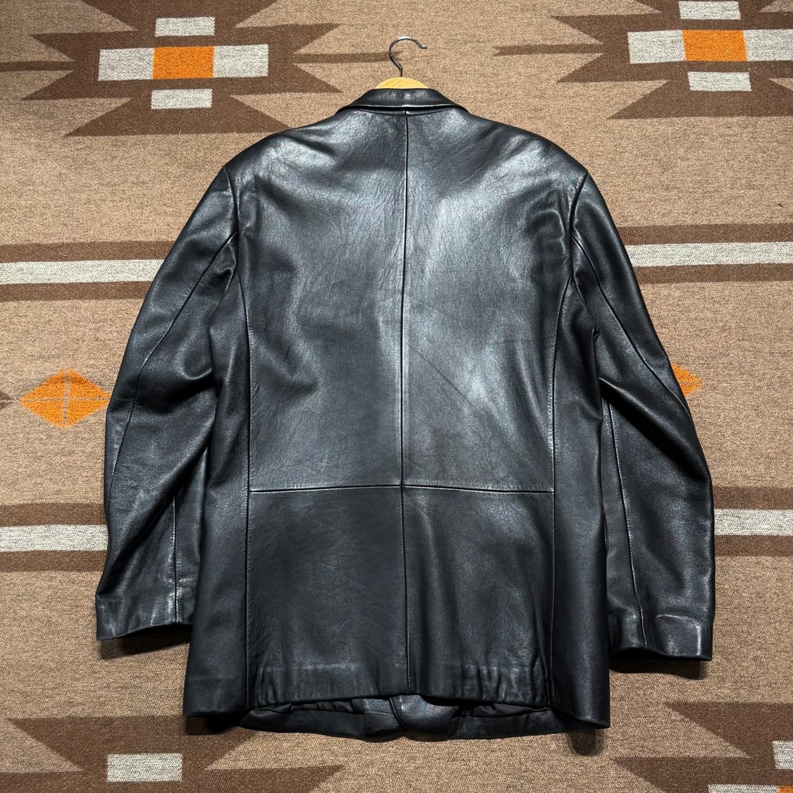 패리골드 뉴욕 램스킨 레더 자켓 L 양가죽 카 코트 상품이미지6