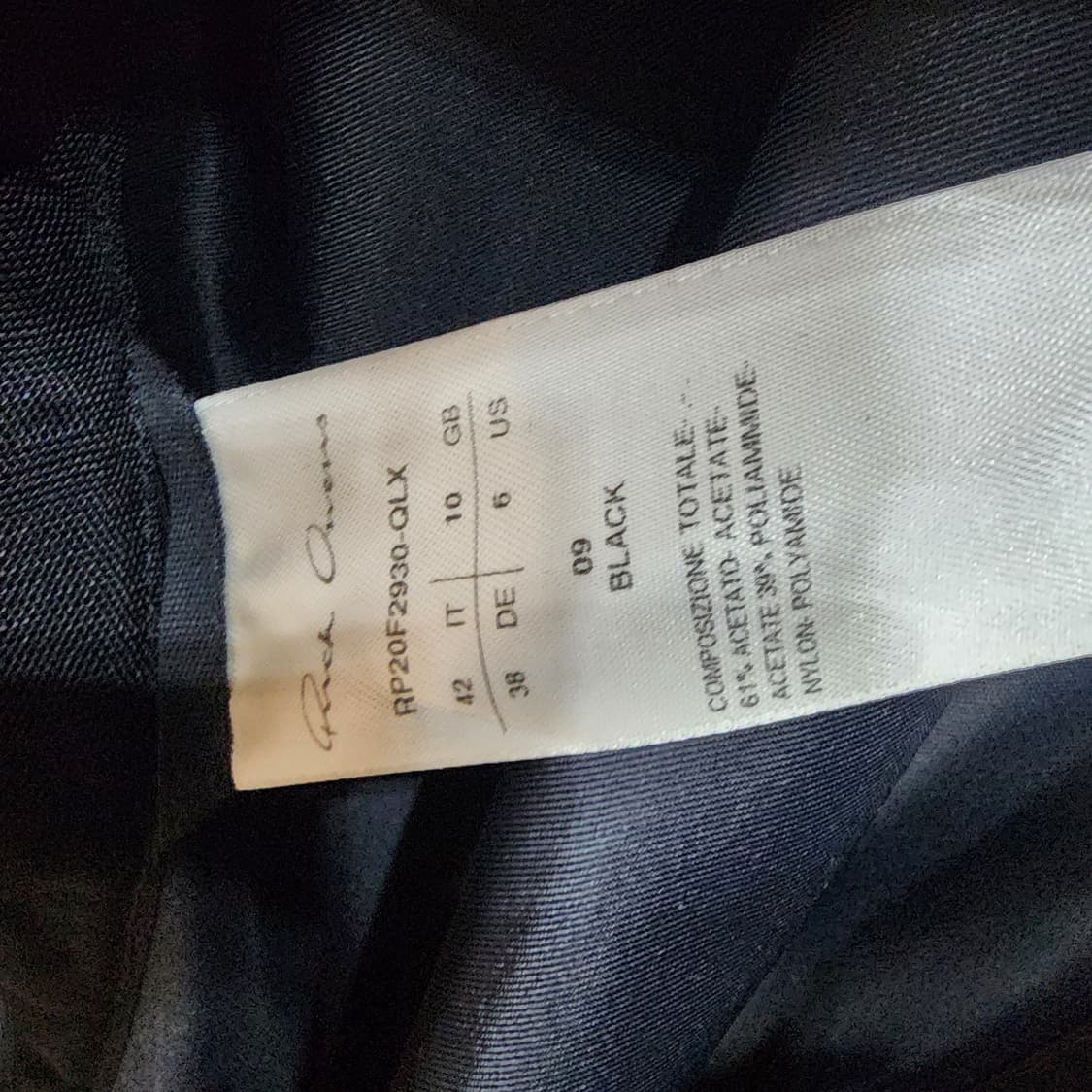 릭오웬스 퍼포마 로브 이태리42  상품이미지8