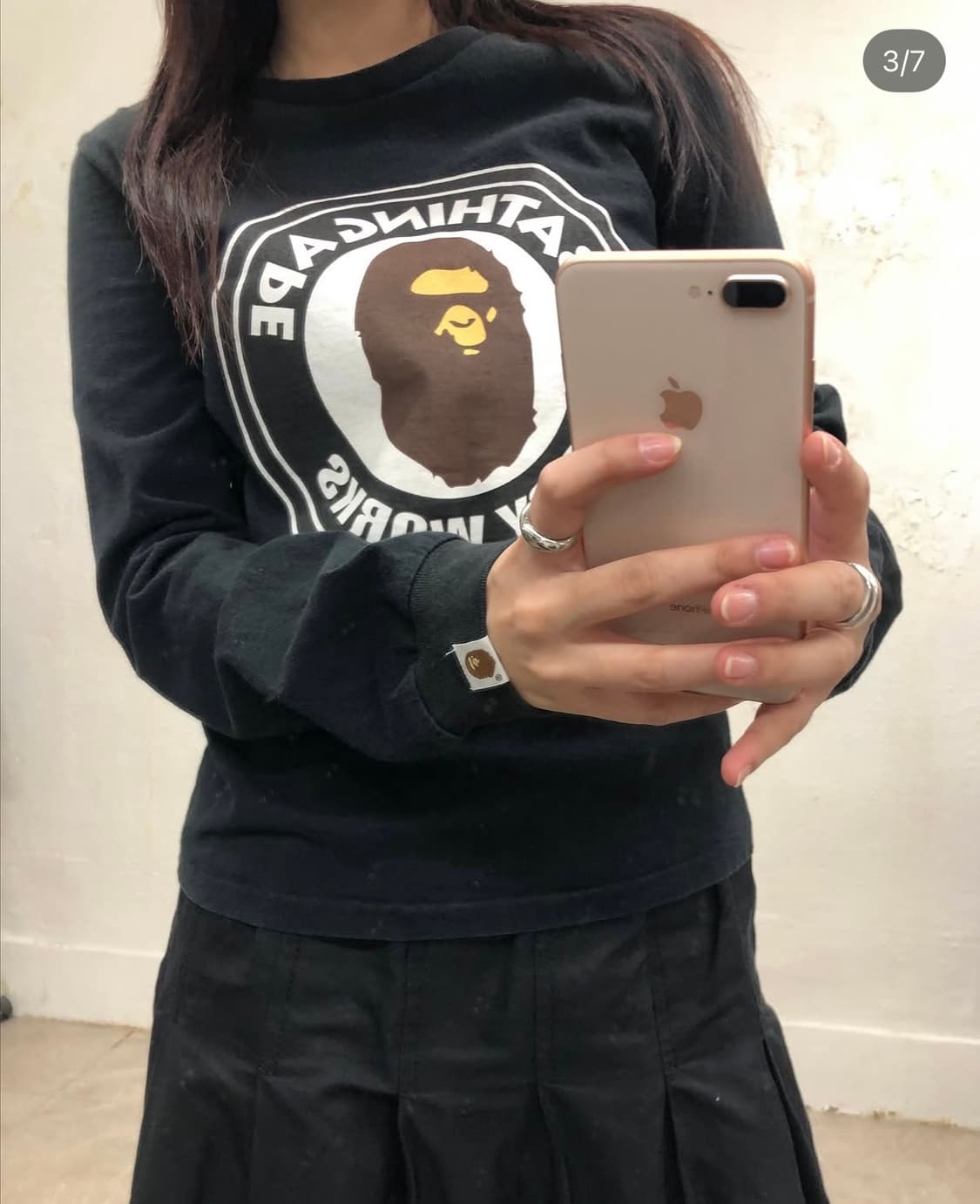 베이프 딱붙핏 롱슬리브 상품이미지3