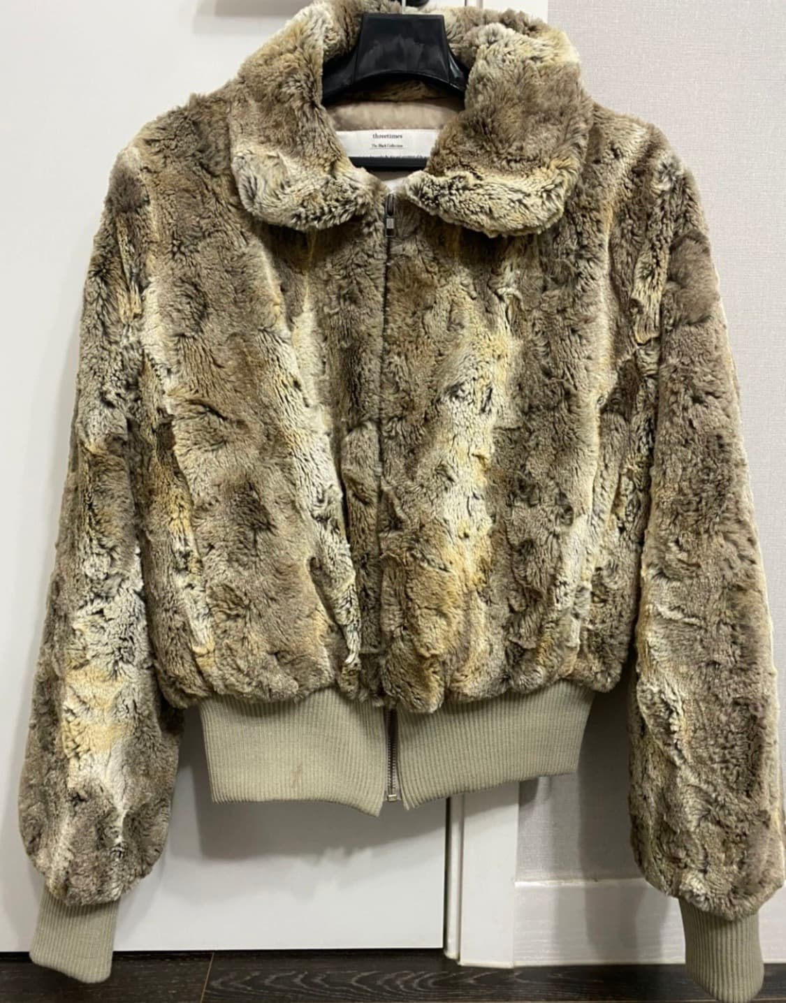 쓰리타임즈 라쿤 퍼 자켓 상품이미지1