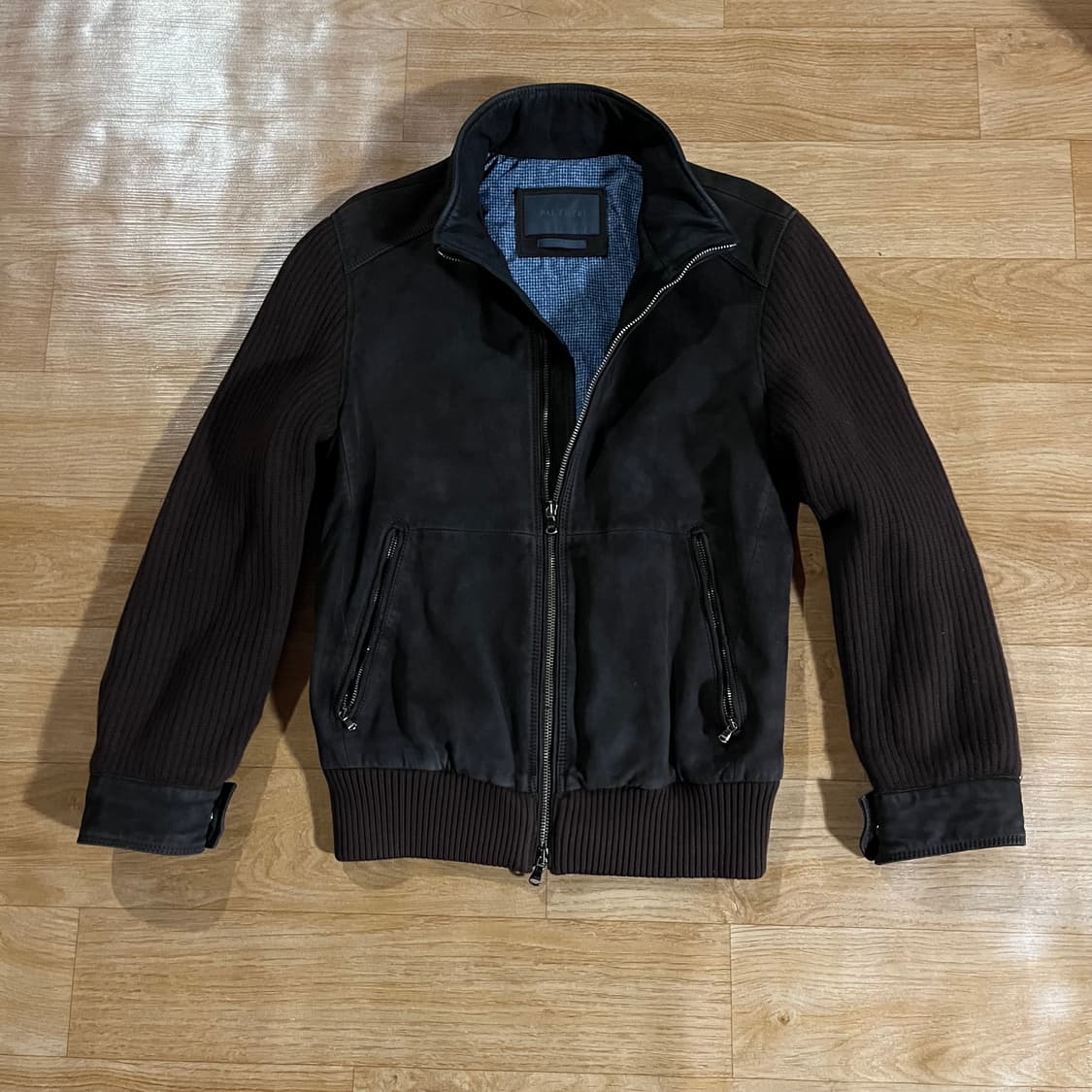 [95] 빨질레리 니트 가죽자켓 상품이미지1